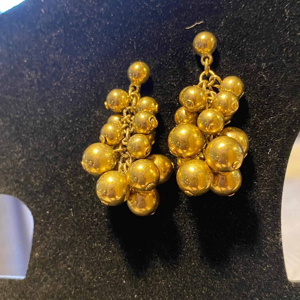 Gold Cluster Earrings